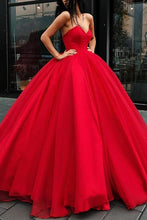 Load image into Gallery viewer, Unique Ball Gown Red Strapless Sweetheart Long Prom Dresses Quinceanera Dresses P1124