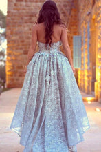 Load image into Gallery viewer, Unique Lace Sweetheart High Low Ball Gown Prom Dresses For Teens Graduation Dresses H1231