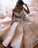 Unique Off the Shoulder V Neck Tulle Lace Long Prom Dresses Cheap Formal Dress RS743