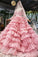 Beautiful Long Sleeves Pink Princess Dresses Elegant Long Wedding Dresses
