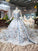 Stunning Light Blue Long Sleeve Wedding Dresses High Neck Quinceanera Dresses RS772