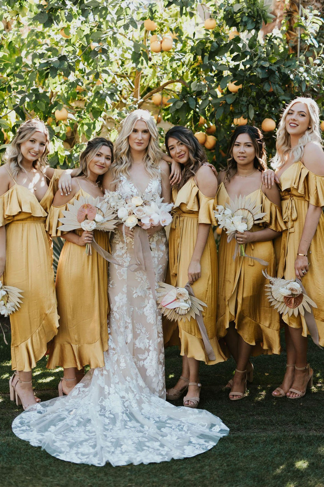 Yellow V Neck Spaghetti Straps High Low Bridesmaid Dresses Wedding Party Dresses BD1017