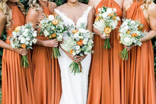 Load image into Gallery viewer, Simple Long Halter Bridesmaid Dresses, A-Line Backless Sexy Bridesmaid Dress SRS15392