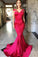 2023 Evening Dresses Mermaid Off The Shoulder Stretch Satin Sweep Train