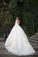 2024 Bateau Wedding Dresses 3/4 Length Sleeve With Applique Tulle