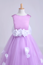 Load image into Gallery viewer, 2024 Cute A-Line Ankle-Length Flower Girl Dresses With Bow-Knot