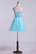 Load image into Gallery viewer, 2024 New Arrival Sweetheart A-Line Tulle Homecoming Dresses With Beading
