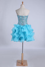 Load image into Gallery viewer, 2024 Homecoming Dresses Ball Gown Sweetheart Short/Mini With Rhinestones