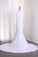 2024 New Arrival Mermaid Scoop Wedding Dresses With Beads Sweep Train