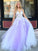 Charming Ball Gown V Neck Tulle Lace Appliques Prom Dresses, Evening SRS20397