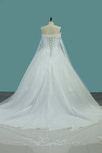 Load image into Gallery viewer, 2024 New Arrival Bling Wedding Dresses Off The Shoulder A Line Tulle Lace Up