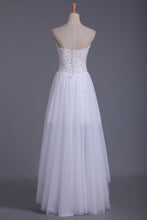 Load image into Gallery viewer, 2024 Asymmetrical Sweetheart Beaded Bodice Prom Dresses A Line Tulle