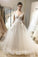 See Through Vintage Lace Wedding Dresses Ball Gown With Sleeves