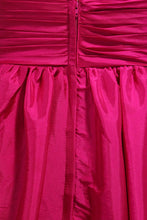 Load image into Gallery viewer, 2024 Plus Size A Line Prom Dresses Sweetheart Fuchsia Sweep/Brush Taffeta Zipper Back