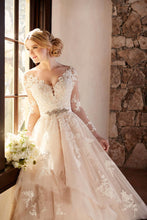 Load image into Gallery viewer, 2024 New Arrival V Neck Long Sleeves Tulle With Applique Wedding Dresses A Line