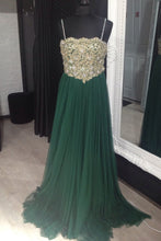 Load image into Gallery viewer, 2024 Prom Dresses Spaghetti Straps Floor-Length Tulle With Applique