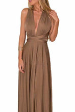 Load image into Gallery viewer, Sexy Variety-Style Elegant V-Neck Pleated Pleated Evening Sleeveless Back Cross Bridesmaid Dresses
