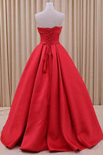 Load image into Gallery viewer, 2023 New Arrival Strapless Prom Dresses A Line Satin With Sash