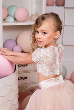 Load image into Gallery viewer, 2024 New Arrival Flower Girl Dresses Scoop Two Pieces With Appliques Tulle