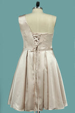 Load image into Gallery viewer, 2023 New Arrival Cocktail Dresses One Shoulder A Line With Sash Satin