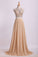 2024 Sexy Prom Dresses Halter Two Pieces A Line With Flowing Chiffon Skirt Beaded