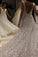 Shiny Ivory Sequins V Neck Backless Straps Wedding Dresses, Beach Bridal Dresses SRS15375