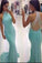 royal blue Prom Dresses high neck prom dress long prom Dress see through back prom dress BD0397