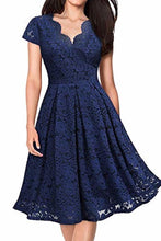 Load image into Gallery viewer, Lace Cocktail Dress Vintage Bridesmaid Short A-Line Evening Dresses