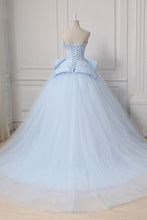 Load image into Gallery viewer, Sweetheart Ball Gown Beading Tulle Prom Dress Court Train Quinceanera SRSP5FLTMDC
