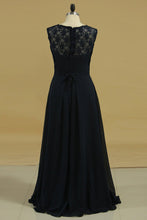 Load image into Gallery viewer, 2024 Bridesmaid Dresses A Line Straps With Ruffles And Sash Chiffon
