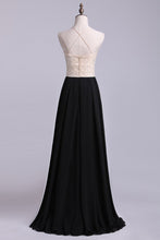 Load image into Gallery viewer, 2023 Prom Dresses A Line Floor Length Halter Chiffon