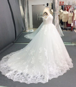 Ball Gown Off the Shoulder Sweetheart Wedding Dresses with Lace up, Wedding Gowns SRS15561