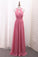 2024 Chiffon Bridesmaid Dresses Scoop A Line Floor Length With Ruffles And Slit