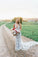 Rustic Lace Appliques V Neck Mermaid Wedding Dresses, Long Bridal Dresses SRS15527