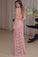 2023 Evening Dresses Sheath/Column Scoop Lace Floor-Length