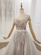 Load image into Gallery viewer, Princess Ball Gown Round Neck Beads Appliques Quinceanera Dresses, Formal SRS20483