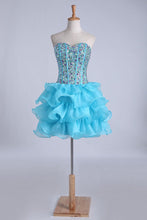 Load image into Gallery viewer, 2024 Homecoming Dresses Ball Gown Sweetheart Short/Mini With Rhinestones