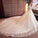 2023 Gorgeous Scoop Lace Appliques Flowers White Organza Long Sleeve Wedding SRS10080
