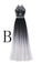 Elegant A-Line Halter Gradient Chiffon Long Ombre Beads Lace up Prom Dresses RS363