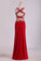 2024 Open Back Prom Dresses Two Pieces Spandex With Beads And Slit Sheath
