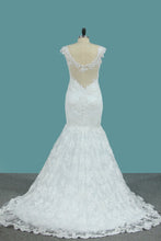 Load image into Gallery viewer, 2024 Wedding Dresses Straps Mermaid Tulle With Applique Sweep Train