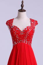 Load image into Gallery viewer, 2024 Off The Shoulder Beaded Bodice Homecoming Dress Short/Mini Chiffon