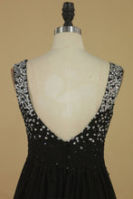 Load image into Gallery viewer, 2024 Straps A Line Empire Waist With Beading Prom Dresses