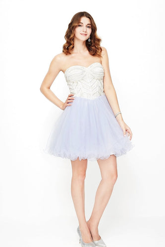 2023 Sweetheart Beaded Bodice Homecoming Dresses A Line Tulle Short/Mini