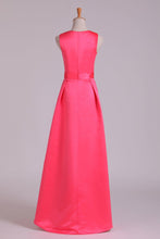 Load image into Gallery viewer, 2024 Bridesmaid Dresses V Neck Ankle Length Satin