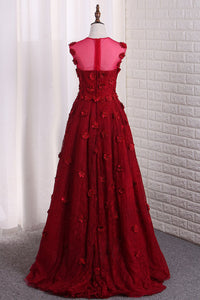 2023 Sweetheart Lace Asymmetrical Prom Dresses With Handmade Flowers
