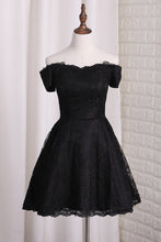 Load image into Gallery viewer, 2024 New Arrival Off The Shoulder A-Line Lace Cute Homecoming Dresses