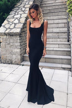 Load image into Gallery viewer, 2024 New Arrival Square Neck Evening Dresses Satin Mermaid Sweep Train