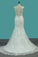 2024 Wedding Dresses Mermaid Bateau Tulle With Applique Court Train