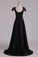 2024 Deep V-Neck Evening Dresses A-Line Satin With Bow-Knot & Ribbon